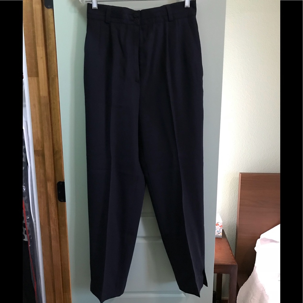 FINAL Escada brand Louis Feraud Navy Wool Pants